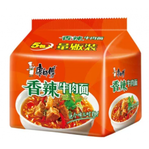 「康師父」香辣牛肉麺 103g*5包